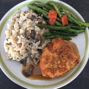 Coconut Crusted Chicken & Garlic risotto - from Dinner Factory